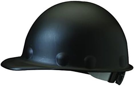 Fibre-Metal Hard Hat Injection Molded Roughneck Fiberglass with 8-Point Ratchet Suspension, Black