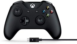 Microsoft Xbox Black Wireless Controller, with Cable for Windows PC