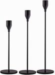 SUJUN Matte Black Candle Holders Se