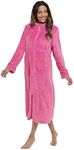 INSIGNIA Ladies Zip Tradional Dressing Gown (Pink Zip Up, 16-18)
