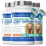 Canine Life Co. 900 Tablets Senior Dog Joint Supplement High Strength With Turmeric Glucosamine & Green Lipped Mussel | For Older Stiffer Dogs Age 8+ | Made In The UK (3 Pots of 300 (900 Tablets))