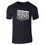 Serenity Now! (Insanity Later) Graphic Tee T-Shirt for Men, Black, Large