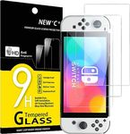 NEW'C 3 Pack Designed for Nintendo Switch (modèle OLED) Screen Protector Tempered Glass,Case Friendly Scratch-proof, Bubble Free, Ultra Resistant