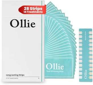 Ollie Teeth Whintening Strips 24 Strips, 12 Treatments, Includes Shade Guide to Track Progress, Super Sticky Non - Sensitive White Strips for Teeth Whitening