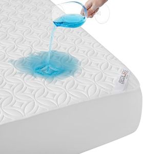 BEDLORE Waterproof Double Mattress Protector, Brushed Microfiber with Upgraded TPU Layer, Deep Pocket, Hypoallergenic, Breathable, Noiseless, Oeko-tex Mattresses Cover (White)