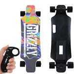 ErShangMao All-Terrain Electric Longboard Skateboard With Remote, 25km (15.6mph) W/4400mah Battery 8km (9.4 Mi) Range, Smooth Braking & 4-Speed ​​Control - 90kg (200lb) Capacity Maple Deck TypeB