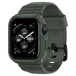 Spigen Rugged Armor Pro Case Compatible with Apple Watch Case with Strap for Series 9/8/7 41mm and 40mm Series 6/SE/5/4 - Military Green