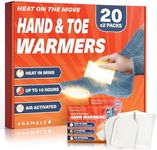 BRAMBLE 40-Pack Warmers - 20 Hand Warmers & 20 Foot Warmers - Long-Lasting Heat Packs (8h) for Outdoor Activities, Sports, and Cold Weather