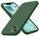 CellEver Soft Silicone Designed for iPhone 13 Case [Camera Cover] [Military Grade Drop Protection] [Anti-Scratch Microfiber Lining] Slim Shockproof Protective Phone Cover 6.1 inch - Forest Green