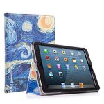 RUBAN Case Compatible with iPad 9.7 Inch 2018/2017/iPad Air 2/iPad Air - [Corner Protection] - [Scratch-Resistant] Premium PU Leather Folio Smart Stand Cover w/Auto Sleep/Wake, Starry Night