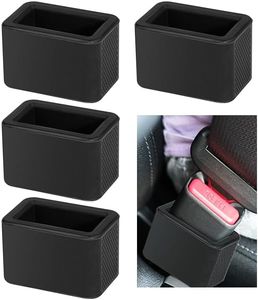 4 Pack Seat Belt Buckle Holder, Silicone Belt Buckle Holder Booster, Car Seat Buckle Release Tool for Easy Access to Universal Vehicle Seat Belt Buckle