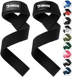 DMoose Fitness Lifting Straps - 4mm Neoprene Padded Wrist Straps for Weightlifting & Powerlifting - Cotton Lifting Strap with Silicone Grip for Men & Women - Durable Deadlift Strap for Gym Workout