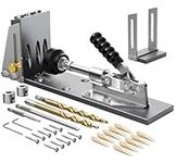 Kolvoii Pocket Hole Jig Kit, Pocket Screw Jig for Fast and Easy Way to Join Strong and Hidden Wood Joints