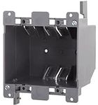 Newhouse Electrical Old Work 2 Gang 25 cu. in. Plastic Junction Box for Switches, GFCI, or Duplex Receptacle Outlet