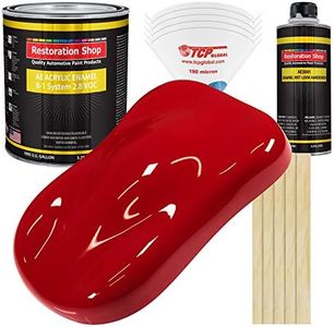 Restoration Shop - Viper Red Acrylic Enamel Auto Paint - Complete Gallon Paint Kit - Professional Single Stage High Gloss Automotive, Car, Truck, Equipment Coating, 8:1 Mix Ratio, 2.8 VOC