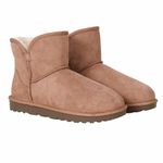 KIRKLAND Signature Women's Shearling Scalloped Edge Boot, Chestnut, 6 UK