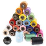 Polyester Sewing Thread 24 Pcs 1000 Yards Each Spools with 30 Pcs Sewing Needles