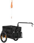 Aosom Bike Cargo Trailer, Bicycle Trailer Wagon Cart with Removable Storage Box, Quick Release 16" Wheels and Safe Reflectors, No Bottom