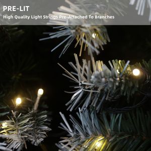 Asinse 7FT Pre-Lit Christmas Tree – Artificial Holiday Decor