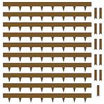 Worth Garden 10-Pack Corten Steel Landscape Lawn Edging - 4.5in H Rust Patina Finish Bendable Metal Strips - Hammer-in Edging Border w/ 11 Clips - Yard Pathway Divider (33Ft Total)