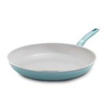 GreenPan Dover 12” Frying Pan Skillet, Non-Toxic PFAS-Free Ceramic Nonstick Coating, Sear Saute Fry Egg Omlete, Dishwasher & Oven Safe, Stay Cool Handle, Easy Pour Rims, Blue Haze