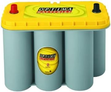 Optima 900CCA 75AH Dual Purpose Deep Cycle Battery, Yellow Top