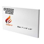 Ceramic Fiber Insulation Board (2300 F) (1" X 18" X 24") Pack of Individual Board for Wood Ovens, Stoves, Forges, Kilns, Furnaces