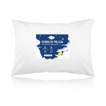 Babebay Toddler Pillow,13X18 Soft Toddler Pillows for Sleeping, Machine Washable Kids Pillow with Cotton Pillowcase, Perfect for Travel, White