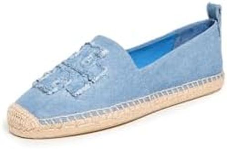 Tory Burch Women's Double T Espadrilles, Denim, 10