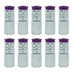 ColorFit by Milton HIGHFLOWPRO™ 764VC Pneumatic Coupler - (V-Style, Purple) - 1/4" NPT Female, (Box of 10)