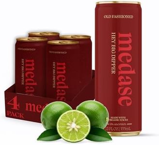 MEDASE Old Fashioned "Hey Big Dipper" Non-Alcoholic Mocktail (12oz 4 Pack) Authentic Taste, Healthy Drink, Alcohol Free Beverage, Low Calorie, Gluten Free, Vegan, GMO Free