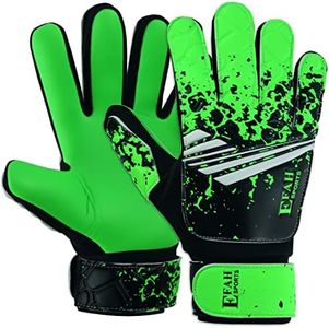 EFAH SPORTS Soccer Goalkeeper Gloves for Kids Boys Children Youth Football Goalie Gloves with Super Grip Protection Palms (Size 4 Suitable for 6 to 9 Years Old, Green)