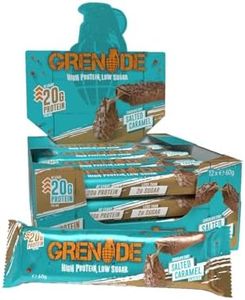 Grenade High Protein, Low Sugar Bar - Chocolate Chip Salted Caramel, 12 x 60 g