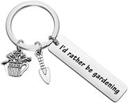 Gzrlyf I'd Rather be Gardening Keychain Funny Gardening Gifts for Gardener Gardening Lover Landscaper Gifts Florist (Keychain)