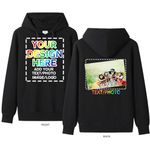 huale POD Custom Your Own Design Hoodie with Photo Image & Text - Customized Personalized Hoodies Sweatshirt for Men & Women Black