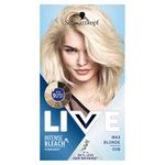 Schwarzkopf LIVE Intense Lightener Max Blonde Permanent Bleach Hair Dye 00B, Colour Nourishing Hair Dye for Cool Blondes, Long Lasting With Less Brassiness