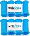 LeakLocks® Toiletry Skins™ Elastic Sleeve for Leak Proofing Travel Container in Luggage. For Standard and Travel Sized Toiletries. Reusable Accessory for Travel Bag Suitcase and Carry-on Luggage