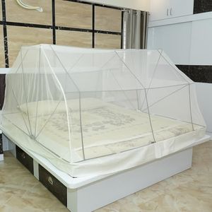 Comfort Mosquito Net | Foldable Poly-Cotton Mosquito Net with Metal Frame | King Bed Size 6 x 6 1/2 ft (Ivory)