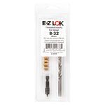 E-Z LOK 400-008 Threaded Inserts for Wood, Installation Kit, Brass, Includes 8-32 Knife Thread Inserts (10), Drill, Installation Tool