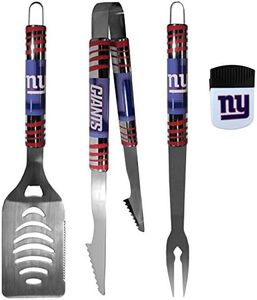 Siskiyou Sports NFL New York Giants Unisex 3 pc BBQ Set and Chip Clip, Team Colors, One Size