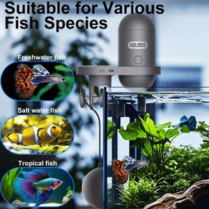 Wolmds WiFi Automatic Fish Feeder with HD Camera – App Control, 230ml, Dark Grey
