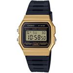 Casio Unisex 31.00mm Quartz Watch with LCD Digital dial and Black Rubber Strap Strap F-91WM-9AEF