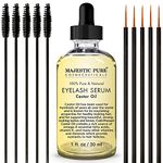 Majestic Athletic Castor Oil for Eyelashes Growth Serum, and Organic and Provides Natural Eyebrows (1 fl oz)