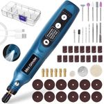 Cordless Mini Rotary Tool Set - 50Pcs Accessories 3.7V 5 Speed 3000rpm to 15000rpm Rotary Tool Kit USB Rechargeable with Light Mini Electric Grinder for DIY Work Engraving Grinding Polishing