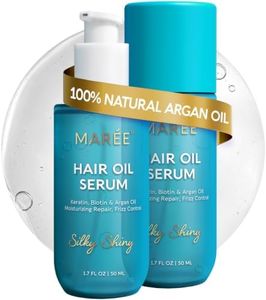 MAREE Hair Oil for Frizzy Hair with Argan Oil, Keratin & Biotin 2 PACK – Hair Serum for Dry and Curly Hair Gloss – Frizz Control Hair Care Products for Women – Aceite Para el Cabello - 50 ml