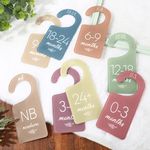 Whaline Acrylic Baby Closet Dividers Boho Hanging Acrylic Infant Clothes Hanger separators Baby Closet Organizers Thicken Baby Wardrobe Organizers for Home Nursery Supplies, 6.7 x 3 Inch, 8Pcs