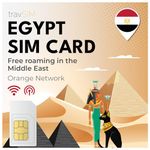 travSIM Egypt SIM Card | Orange Network | 10 GB Mobile Data | Hotspot Available | Free Roaming in 6+ Countries in The Middle East | Plan on Egypt SIM is Valid for 14 Days