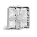 Comfort Zone Box Fan with Carry Handle, 20 inch, 3 Speed Full-Force Air Circulation with Air Conditioner, Floor Fan, Bedroom Fan, Airflow 15.03 ft/sec, Ideal for Home, Bedroom & Office, CZ200A