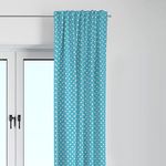 Bacati Pin Dots Curtain Panel, Aqua