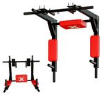 Xn8 Multifunctional Wall Mounted Pull Up Bar/Chin Up Bar- Multi Gym Grip Angles Space Saving- Instant Setup Dip Station for Targeted Muscles, Best Gym Equipment for Strength Training